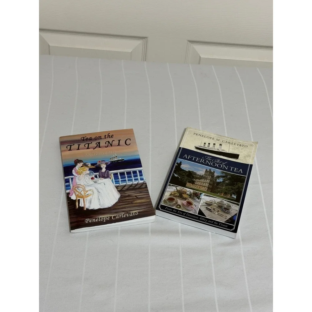 Penelope Carlevato Tea on the Titanic & Art of Afternoon Tea Book Set Downton